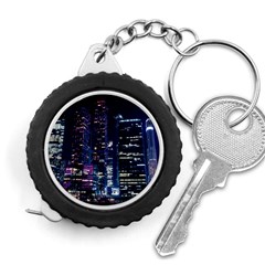 Black Building Lighted Under Clear Sky Measuring Tape by Modalart