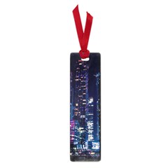 Black Building Lighted Under Clear Sky Small Book Marks by Modalart