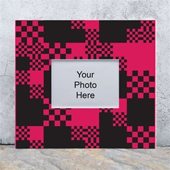 Cube Square Block Shape Creative White Wall Photo Frame 5  X 7  by Amaryn4rt