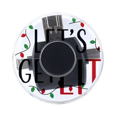 Let s Get Lit Christmas Jingle Bells Santa Claus On-the-go Memory Card Reader by Ndabl3x