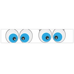 Eyes Comic Cartoon Fun Funny Toon Large Premium Plush Fleece Scarf  by Ndabl3x