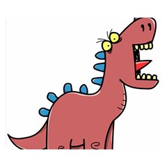Dinosaur Dragon Drawing Cute Premium Plush Fleece Blanket (small) by Ndabl3x
