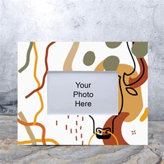 Abstract Bull Art Design White Tabletop Photo Frame 4 x6  by Ndabl3x