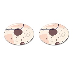 Doodles Abstract Boho Art Cufflinks (oval) by Grandong