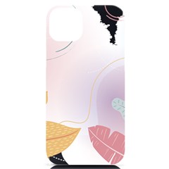 Plants Leaves Wallpaper Background Iphone 14 Plus Black Uv Print Case by Grandong