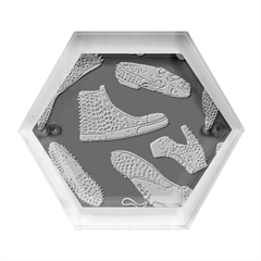 Pattern Shiny Shoes Hexagon Wood Jewelry Box by Ndabl3x