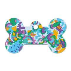 Pattern Hotdog Trap Dog Tag Bone (two Sides) by Ndabl3x
