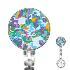 Pattern Hotdog Trap Stainless Steel Nurses Watch by Ndabl3x