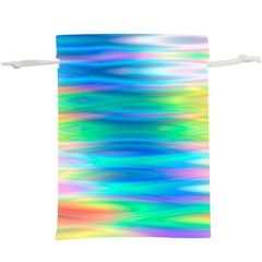 Wave Rainbow Bright Texture Lightweight Drawstring Pouch (xl) by Sarkoni
