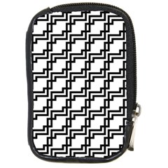 Pattern Monochrome Repeat Compact Camera Leather Case by Apen