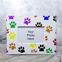 Pawprints Paw Prints Paw Animal White Tabletop Photo Frame 4 x6  by Apen