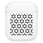 Pattern Star Repeating Black White Soft TPU AirPods 1/2 Case Front