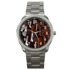 Abstract Architecture Building Business Sport Metal Watch by Amaryn4rt