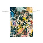 Art Graffiti Abstract Vintage Lines Lightweight Drawstring Pouch (L) Back