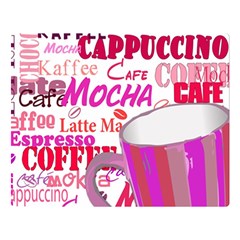 Coffee Cup Lettering Coffee Cup Premium Plush Fleece Blanket (large) by Amaryn4rt