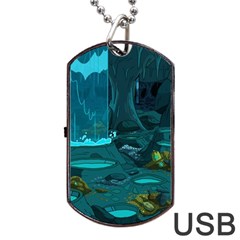 Waterfalls Wallpaper Adventure Time Dog Tag Usb Flash (two Sides) by Sarkoni