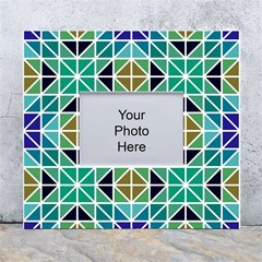 Mosaic Triangle Symmetry White Wall Photo Frame 5  X 7  by Apen