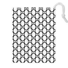 Black Pattern Halftone Wallpaper Drawstring Pouch (5xl) by Apen