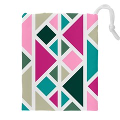 Pattern Geometric Decor Backdrop Drawstring Pouch (4xl) by Modalart
