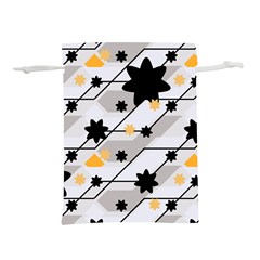 Flower Shape Abstract Pattern Lightweight Drawstring Pouch (l) by Modalart