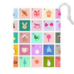 Christmas Wreath Advent Drawstring Pouch (4xl) by Modalart
