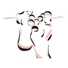 Feet Toes Foot Barefoot Footprint Lightweight Drawstring Pouch (l) by Modalart
