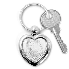 Eagle Birds Of Prey Raptor Key Chain (heart) by Modalart