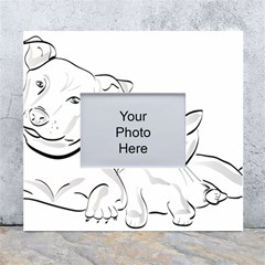 Dog Cat Domestic Animal Silhouette White Wall Photo Frame 5  X 7  by Modalart