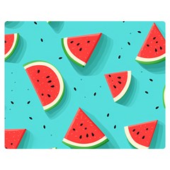 Watermelon Fruit Slice Premium Plush Fleece Blanket (medium) by Bedest