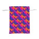 Purple Blue Abstract Pattern Lightweight Drawstring Pouch (L) Front