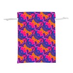 Purple Blue Abstract Pattern Lightweight Drawstring Pouch (L) Back