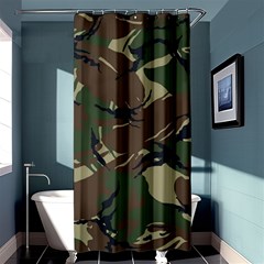 Camouflage Pattern Fabric Shower Curtain 36  X 72  (stall)  by Bedest
