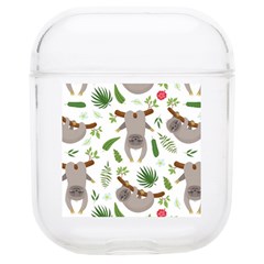 Seamless Pattern With Cute Sloths Soft Tpu Airpods 1/2 Case by Ndabl3x