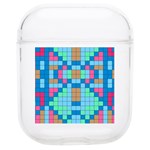 Checkerboard Square Abstract Soft TPU AirPods 1/2 Case Front