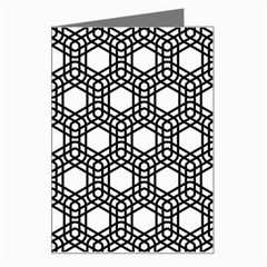 Geometric Floral Curved Shape Motif Greeting Card by Ravend