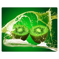 Kiwi Fruit Vitamins Healthy Cut Premium Plush Fleece Blanket (medium) by Amaryn4rt