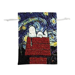 Cartoon Dog House Van Gogh Lightweight Drawstring Pouch (s) by Modalart