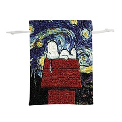 Cartoon Dog House Van Gogh Lightweight Drawstring Pouch (l) by Modalart