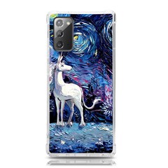 Unicorn Starry Night Print Van Gogh Samsung Galaxy Note 20 Tpu Uv Case by Modalart