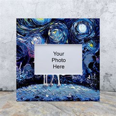 Unicorn Starry Night Print Van Gogh White Box Photo Frame 4  X 6  by Modalart