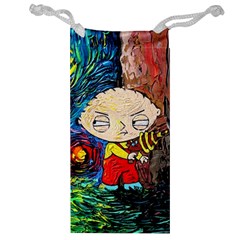 Cartoon Starry Night Vincent Van Gogh Jewelry Bag by Modalart