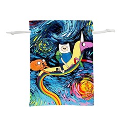 Adventure Time Art Starry Night Van Gogh Lightweight Drawstring Pouch (l) by Modalart