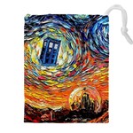 Tardis Starry Night Doctor Who Van Gogh Parody Drawstring Pouch (5XL) Front