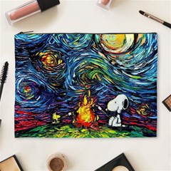 Dog Cartoon Starry Night Print Van Gogh Parody Cosmetic Bag (xl) by Modalart