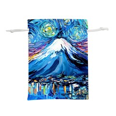 Mount Fuji Art Starry Night Van Gogh Lightweight Drawstring Pouch (l) by Modalart