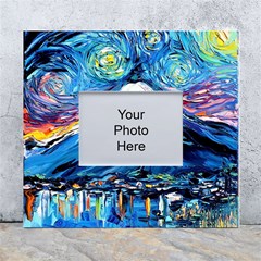 Mount Fuji Art Starry Night Van Gogh White Wall Photo Frame 5  X 7  by Modalart