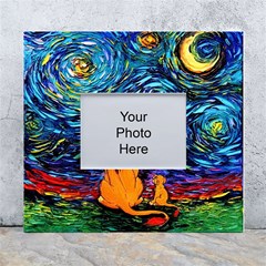 Lion Art Starry Night Van Gogh White Wall Photo Frame 5  X 7  by Modalart
