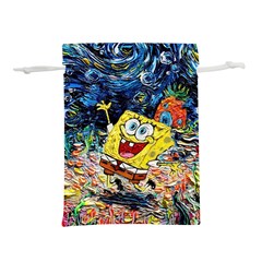 Art Cartoon Starry Night Van Gogh Lightweight Drawstring Pouch (s) by Modalart