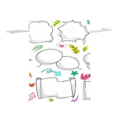 Set Chalk Out Chitchat Scribble Lightweight Drawstring Pouch (s) by Pakjumat