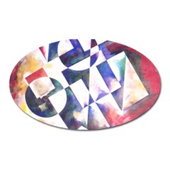 Abstract Art Work 1 Oval Magnet by mbs123